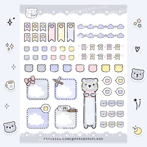 KIT: Cute Functional Planner Stickers - Work & Doodles Set - Image 5