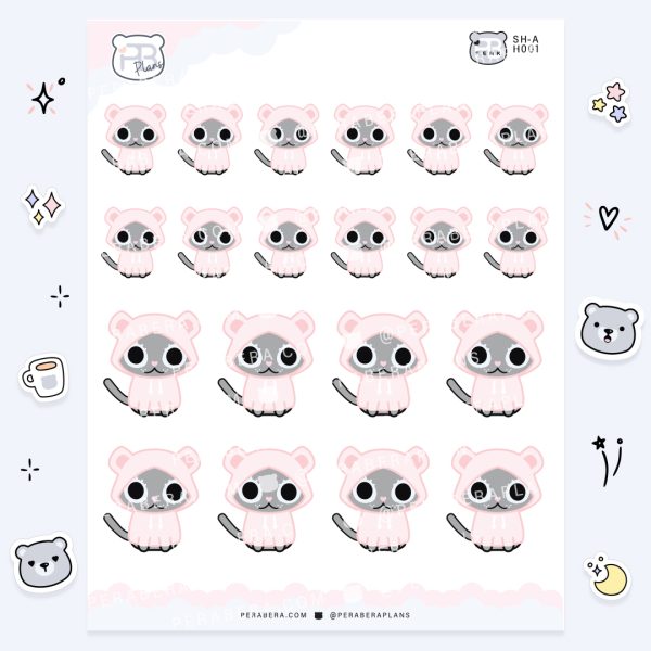 Alli Cat: Character Planner Stickers - Bear Hoodie