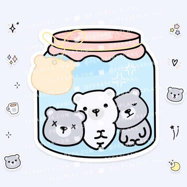 Die Cut: Single Large Stickers - Beary Jam