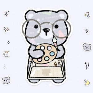 Die Cut: Single Large Stickers - Painter