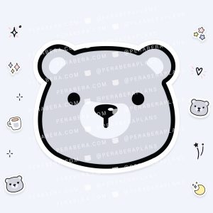 Die Cut: Single Large Stickers - PB Bear