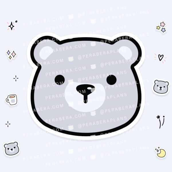 Die Cut: Single Large Stickers - PB Bear