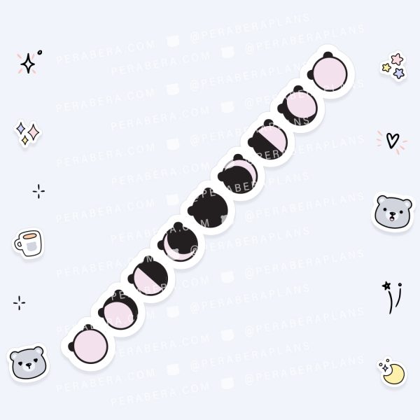 Die Cut: Single Large Stickers - Lilac Moon Phases