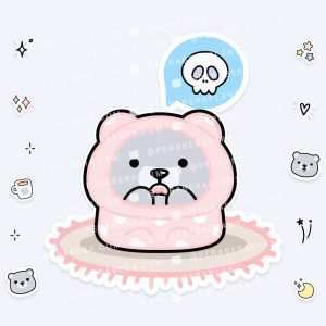 Die Cut: Single Large Stickers - Scaries Bear