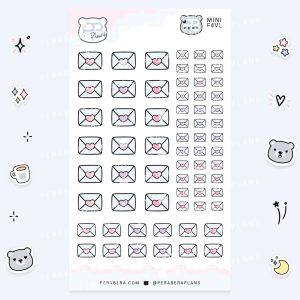 MINI-Doodles: Cute Doodle Planner Stickers - Lovely Envelopes