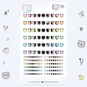 MINI-Doodles: Cute Doodle Planner Stickers - Pastel Moon Phases