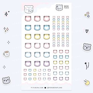 MINI-Functional: Cute Functional Planner Stickers - Bear To-Do List Lovely Heart