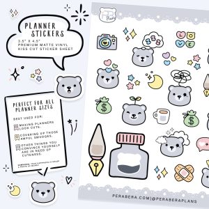 Doodles: Cute Functional Planner Stickers - Pink Frill