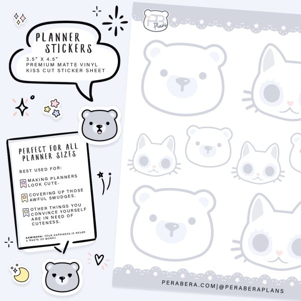 Notes: Cute Functional Planner Stickers - Pink Frills