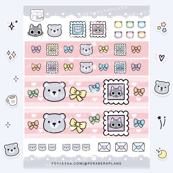 Tape Strips: Cute Functional Planner Stickers - Pink Frill - Image 2