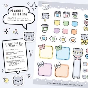 Functional: Cute Functional Planner Stickers - Pink Frill