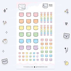 MINI-Functional: Cute Functional Planner Stickers - Bear To-Do List Pastel