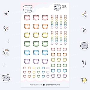 MINI-Functional: Cute Functional Planner Stickers - Bear To-Do List Pastel Heart