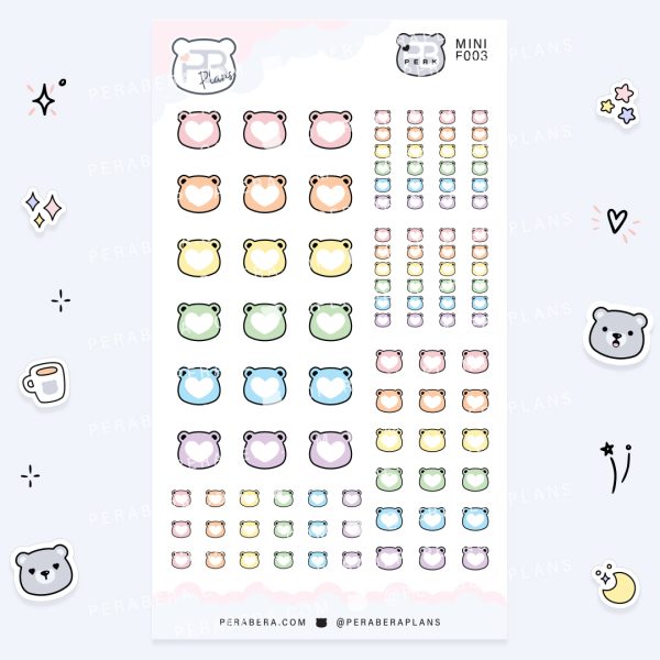 MINI-Functional: Cute Functional Planner Stickers - Bear To-Do List Pastel Heart