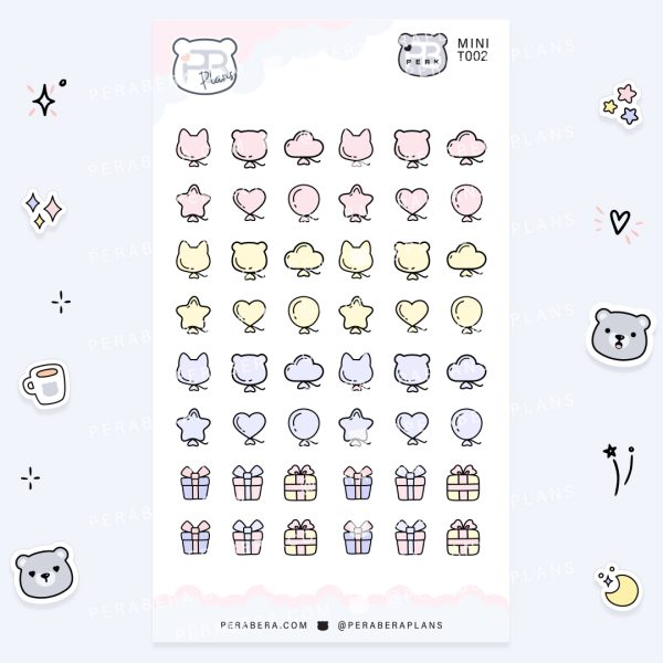 MINI-Celebration: Celebration Planner Stickers - Balloons and Gifts