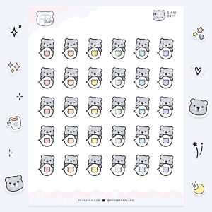 Doodles: Bear Planner Stickers - Bear Speech Bubble