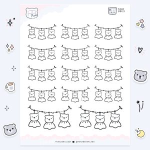 Doodles: Celebration Planner Stickers - Spooky Bears