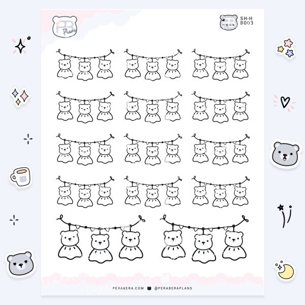 Doodles: Celebration Planner Stickers - Spooky Bears