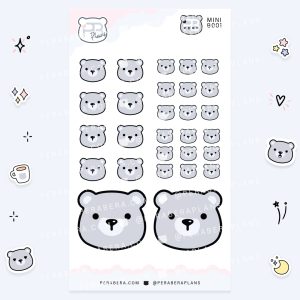 MINI-Functional: Cute Emotion Planner Stickers - Bear