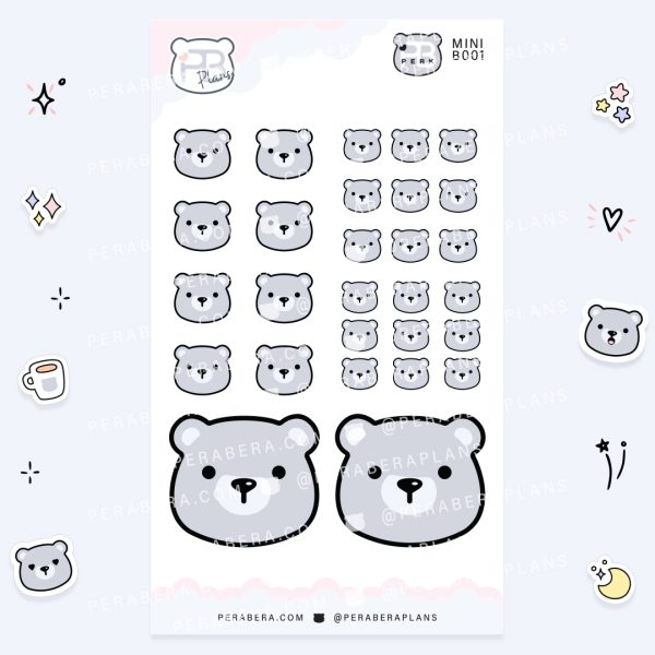 MINI-Functional: Cute Emotion Planner Stickers - Bear
