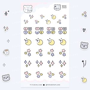 MINI-Doodles: Cute Doodle Planner Stickers - Mix 2