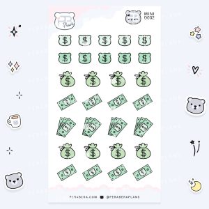 MINI-Doodles: Cute Doodle Planner Stickers - Finances