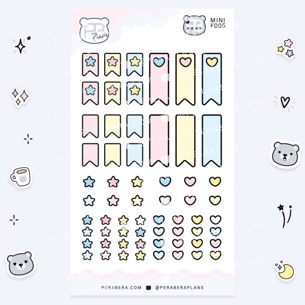 MINI-Functional: Cute Functional Planner Stickers - Page Flags and Bullets