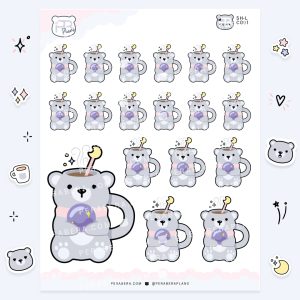 Doodles: Cute Functional Planner Stickers - Magic Mug