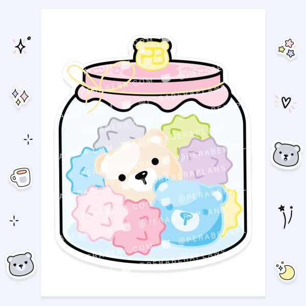 Die Cut: Single Large Stickers - Candy Jar Bears