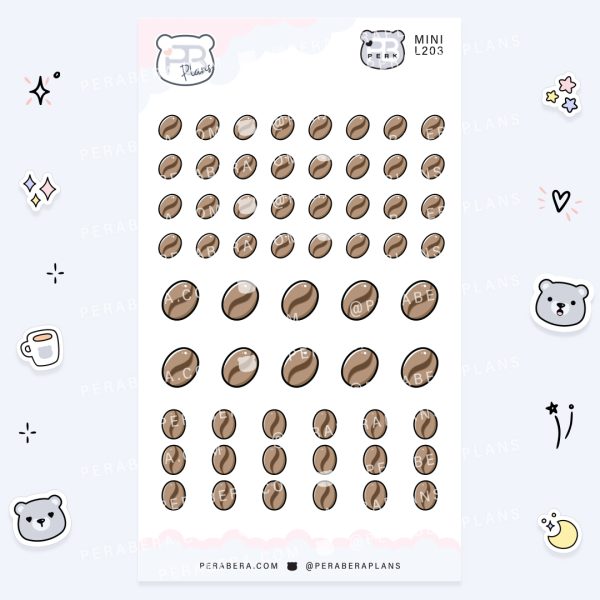 MINI-Doodles: Cute Coffee Bean Stickers