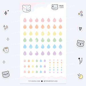 MINI-Doodles: Cute Droplet Functional Bullet List Stickers