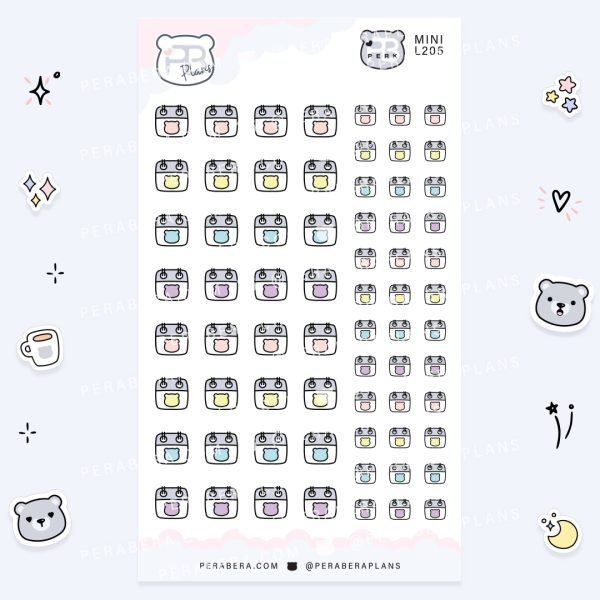 MINI-Doodles: Cute Calendar Functional Bullet List Stickers