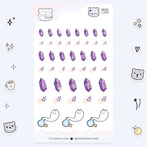 MINI-Doodles: Cute Witchy Ghost Functional Bullet List Stickers