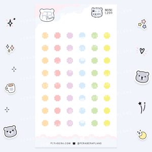 MINI-Doodles: Cute Pastel Flower Functional Bullet List Stickers