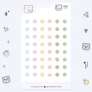 MINI-Doodles: Cute Vintage Flower Functional Bullet List Stickers