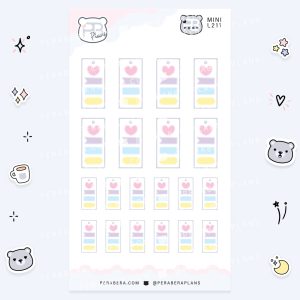MINI-Doodles: Cute Pastel Sticky Note Functional Bullet List Stickers