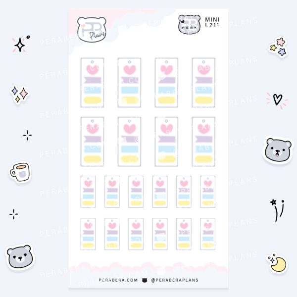 MINI-Doodles: Cute Pastel Sticky Note Functional Bullet List Stickers