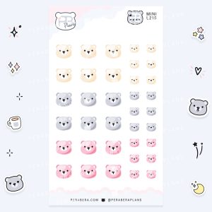 MINI-Doodles: Cute Candy Bear Functional Bullet List Stickers