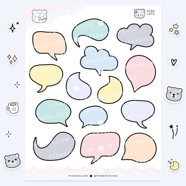 Notes: Cute Functional Pastel Speech Bubbles