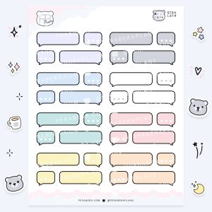 Notes: Cute Functional Pastel Chat Message Bubbles