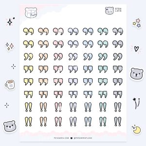 Cute Functional Pastel Quotation Marks