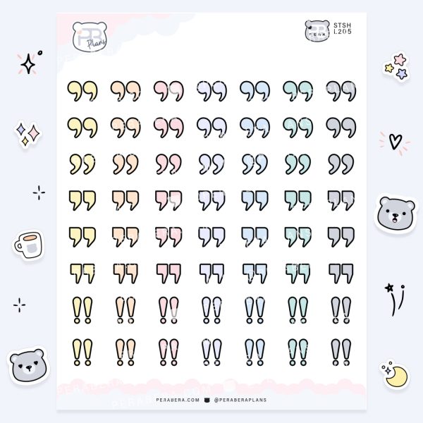 Cute Functional Pastel Quotation Marks