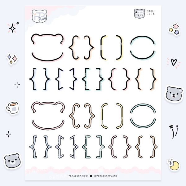 Cute Functional Pastel Writing Brackets