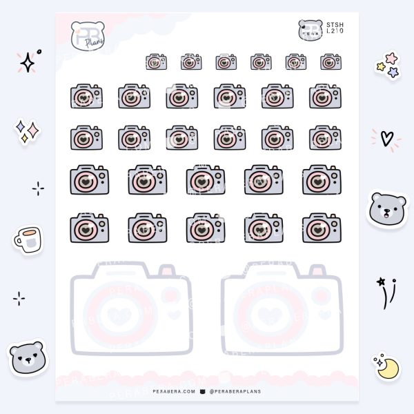 Notes: Cute Functional Pastel Camera Stickers and Notes