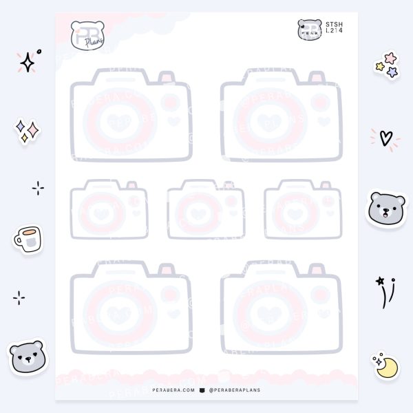 Notes: Cute Functional Pastel Camera Note Stickers