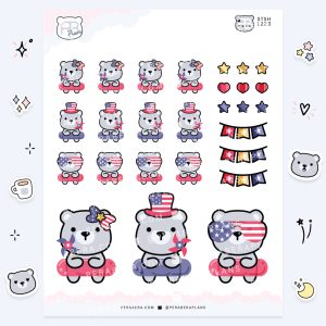 Cute Functional United States of Ameri-Bears