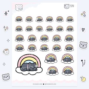 Cute Functional Rainbow Sleeping Alli Cat