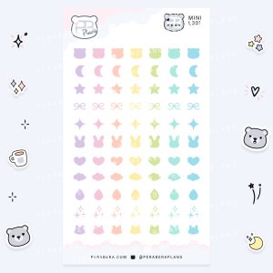 MINI-Doodles Multi Shapes: Cute Calendar Functional Bullet List Stickers