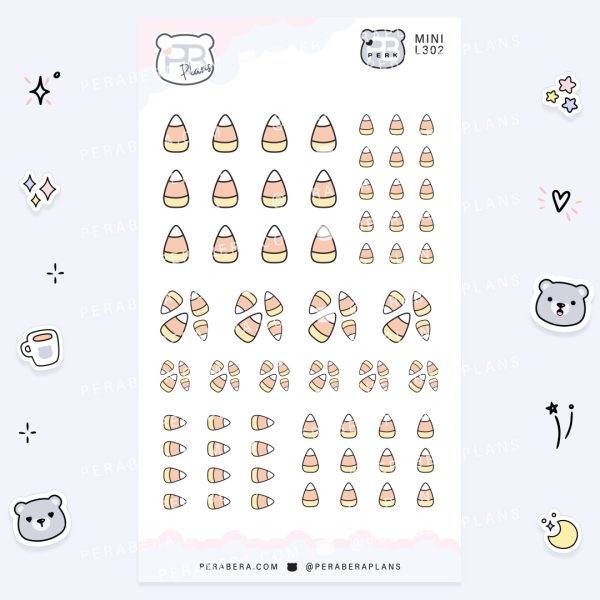 MINI-Doodles Candy Corn: Cute Calendar Functional Bullet List Stickers