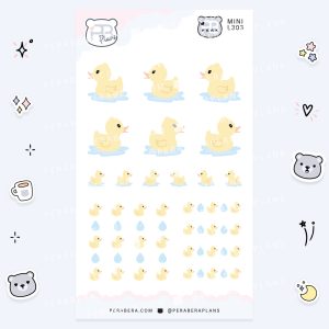 MINI-Doodles Duckies: Cute Calendar Functional Bullet List Stickers